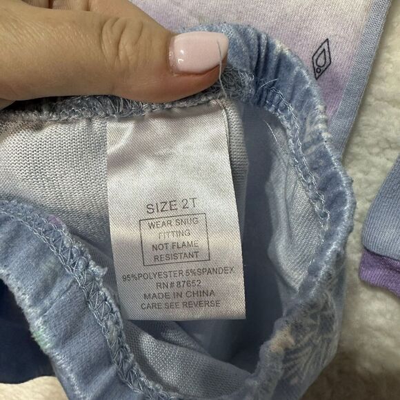 Frozen Elsa True to Myself 2 pc pajama set long sleeve 2T Blue Snowflake - Picture 3 of 3